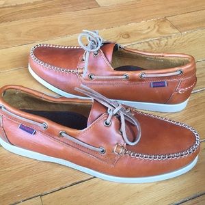 Sebago Docksiders Brown Leather Mens 10 1/2 wide